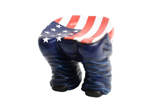 JBF071 FUNNY MALE BOTTOM STOOL ANY FLAGS DESIGNS PAINTED 1