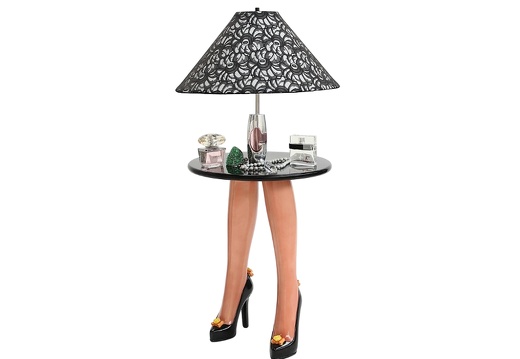 JBF084 SEXY STOCKING LEGS LAMP STAND BROWN SEAMED STOCKINGS 1