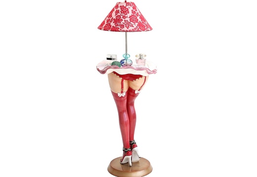 JBF098 SEXY STOCKINGS LEGS PERFUME ACCESSORY DISPLAY STAND RED LACE LAMP RED SEAMED STOCKING 2