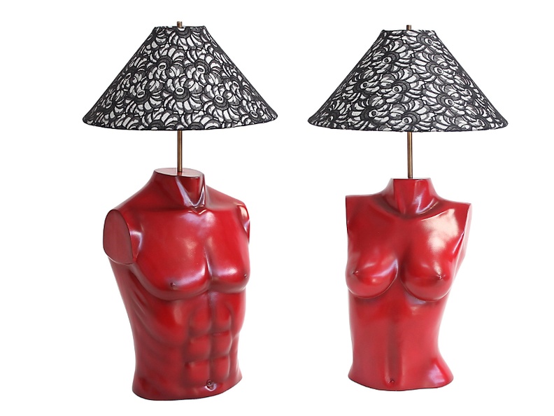 JBF148_HIS_HERS_RED_GRANITE_TABLE_LAMP_BUSTS_ANY_SIZE_COLOUR_MADE.JPG