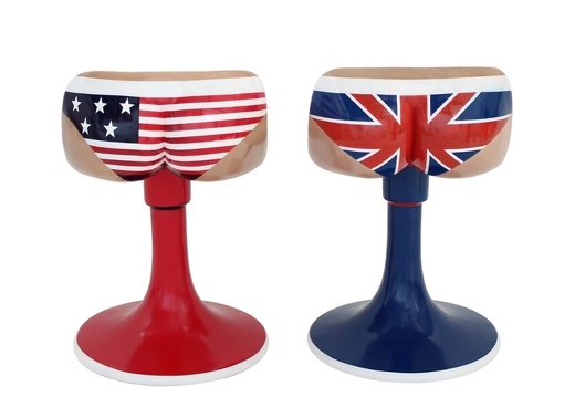 JJ1476 2 X FUNNY SEXY ASS CHAIRS ALL COUNTRY TEAM FLAGS AVAILABLE 1