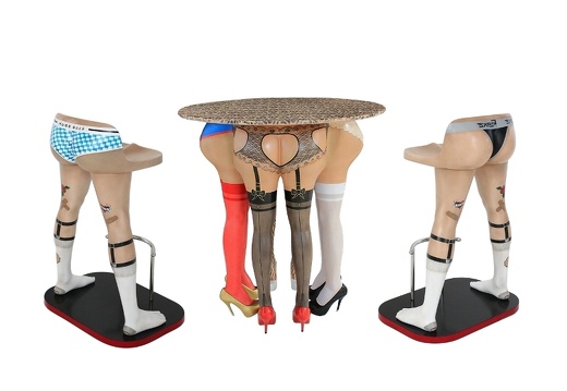 JJ498 2 X MENS MASCULINE LEGS BAR STOOL SEXY FEMALE ASS TABLE