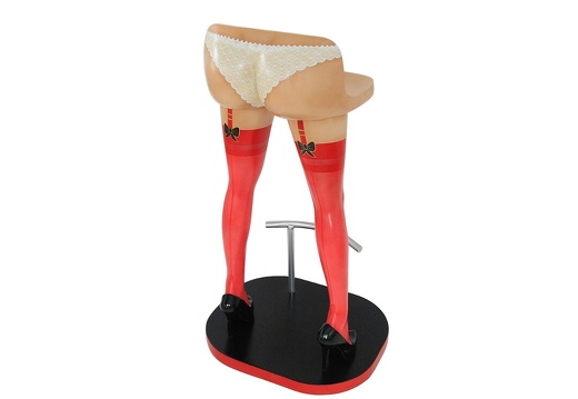 JJ602 SEXY FEMALE ASS CHAIR RED STOCKINGS LEGS 2