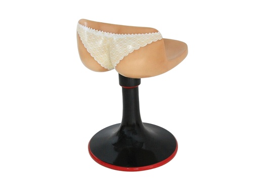JJ607 SEXY FEMALE ASS CHAIR WHITE LACE PANTIES 2