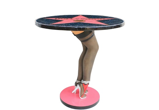 JJ645 SEXY FEMALE BLACK STOCKING LEGS TABLE HOLLYWOOD MOSAIC TABLE TOP 2