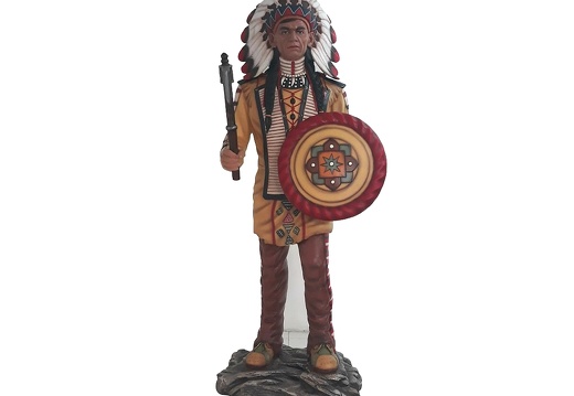 1548 INDIAN WILD WEST STATUE LIFE LIKE LIFE SIZE 1
