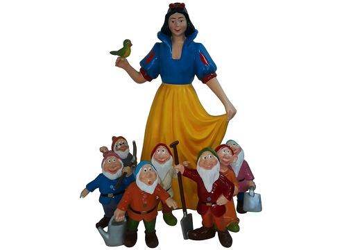 202029 LIFE LIKE SNOW WHITE AND THE SEVEN DWARFS LIFE SIZE STATUES