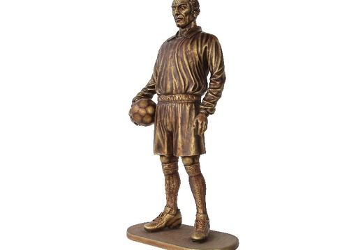 B0439 VINTAGE ICON BRONZE EFFECT FOOTBALL SOCCER PLAYER 6 FOOT 2