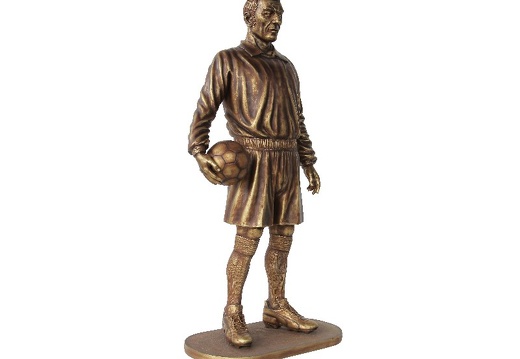 B0439 VINTAGE ICON BRONZE EFFECT FOOTBALL SOCCER PLAYER 6 FOOT 3