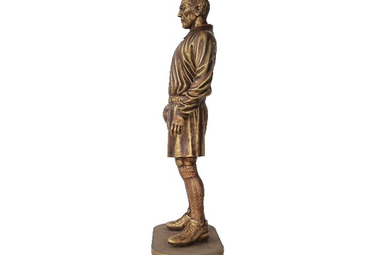 B0439 VINTAGE ICON BRONZE EFFECT FOOTBALL SOCCER PLAYER 6 FOOT 4