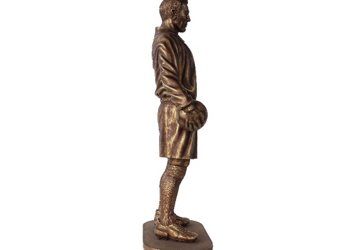 B0439 VINTAGE ICON BRONZE EFFECT FOOTBALL SOCCER PLAYER 6 FOOT 5