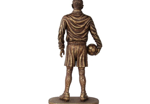 B0439 VINTAGE ICON BRONZE EFFECT FOOTBALL SOCCER PLAYER 6 FOOT 6