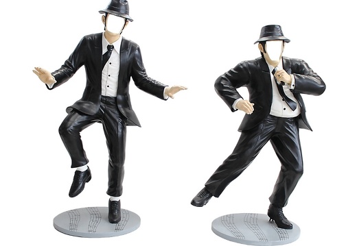 JBH016B FACELESS DANCING BLUES BROTHERS FOR PHOTO OPPORTUNITY FUN 1
