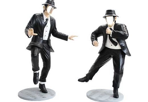 JBH016B FACELESS DANCING BLUES BROTHERS FOR PHOTO OPPORTUNITY FUN 2