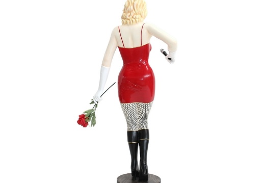 JBH062 MARILYN MONROE IN FISHNETS SINGING WITH MICROPHONE ROSES 3