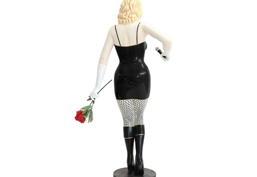 JBH070 MARILYN MONROE IN FISHNETS SINGING WITH MICROPHONE ROSES 3