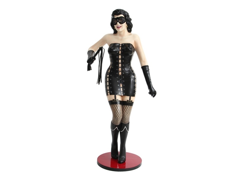 JBH074B_SEXY_MISTRESS_STATUE_WITH_WHIP_MASK_1.JPG