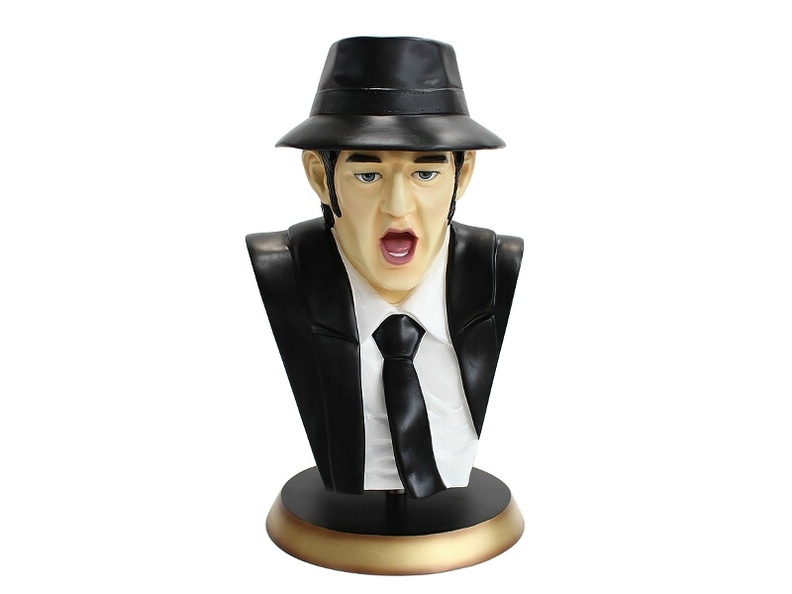 JBHB005_JAKE_BLUE_BLUES_BROTHERS_LIFE_SIZE_BUST_WITH_GOLD_BASE_1.JPG