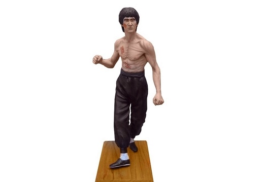 JJ1295 BRUCE LEE THE KING OF KUNG FU STATUE 6 FOOT 1