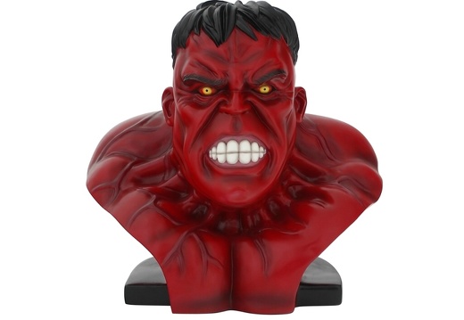 JJ1812R INCREDIBLE RED HULK LIFE SIZE BUST 1