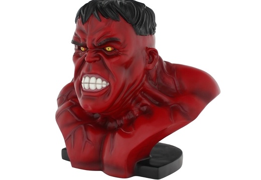 JJ1812R INCREDIBLE RED HULK LIFE SIZE BUST 2
