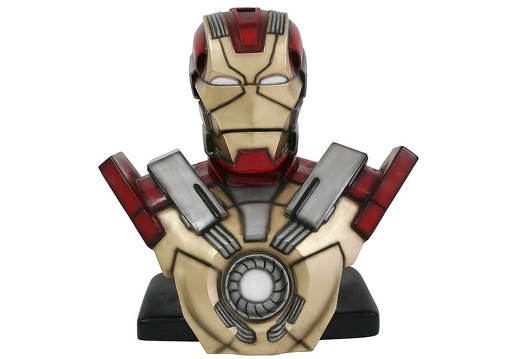 JJ1813 IRON MAN LIFE SIZE BUST WITH WORKING CHEST LIGHT RAY 2