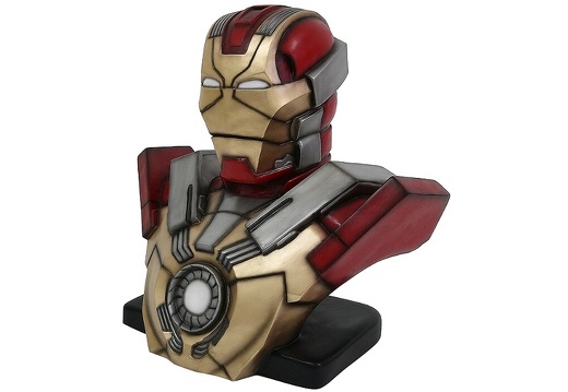 JJ1813 IRON MAN LIFE SIZE BUST WITH WORKING CHEST LIGHT RAY 4
