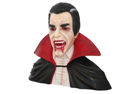 JJ1862 COUNT DRACULA BUST WALL MOUNTED 2