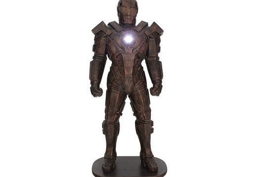JJ6165 BRONZE IRON MAN WITH WORKING CHEST LIGHT RAY 1