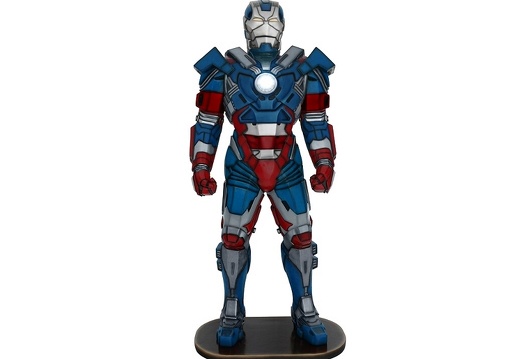 JJ6223 IRON MAN PATRIOT STATUE WITH WORKING CHEST LIGHT RAY 1