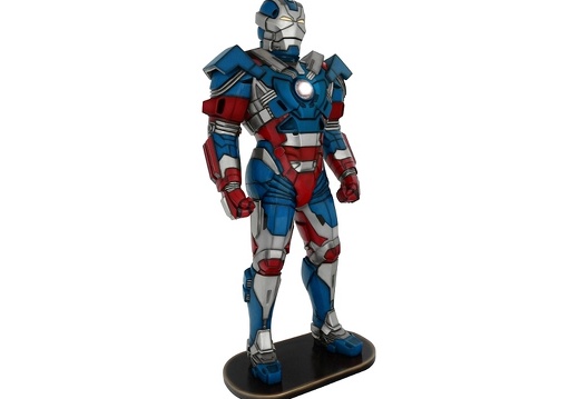 JJ6223 IRON MAN PATRIOT STATUE WITH WORKING CHEST LIGHT RAY 2