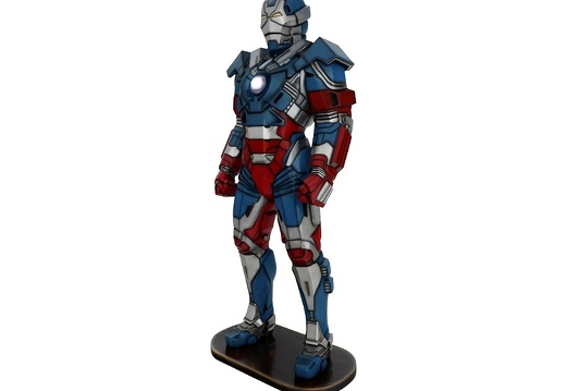 JJ6223 IRON MAN PATRIOT STATUE WITH WORKING CHEST LIGHT RAY 3