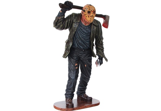 N191 LIFE SIZE SCARY SWAMP MONSTER WITH AXE KNIFE 2