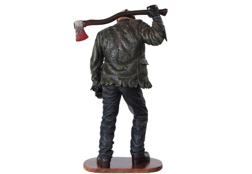 N191 LIFE SIZE SCARY SWAMP MONSTER WITH AXE KNIFE 6
