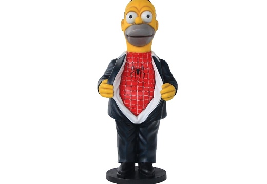 N265 FUNNY HOMER SIMPSON WITH SPIDERMAN SHIRT 1