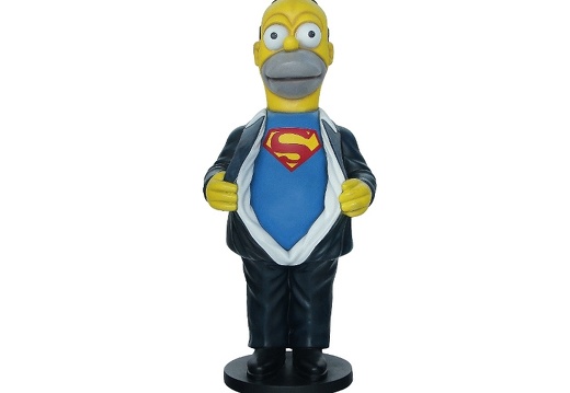 N267 FUNNY HOMER SIMPSON WITH SUPERMAN SHIRT 1