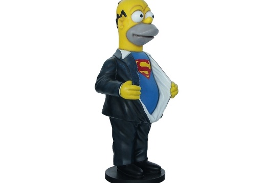 N267 FUNNY HOMER SIMPSON WITH SUPERMAN SHIRT 2