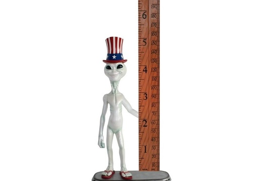N387 AMERICAN UNCLE SAM FUNNY ALIEN HOW TALL ARE YOU RULER