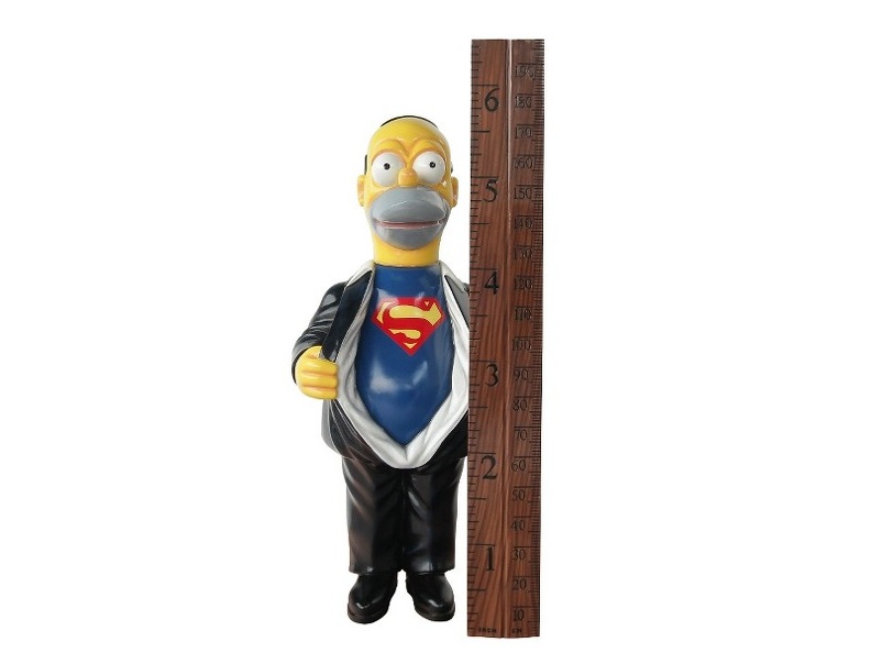 N410_FUNNY_HOMER_SIMPSON_WITH_SUPERMAN_SHIRT_HOW_TALL_ARE_YOU_RULER_1.JPG