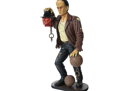N6278 FRANKENSTEIN THE MONSTER LIFE SIZE STATUE HOLD FREDDY KRUGERS HEAD 3