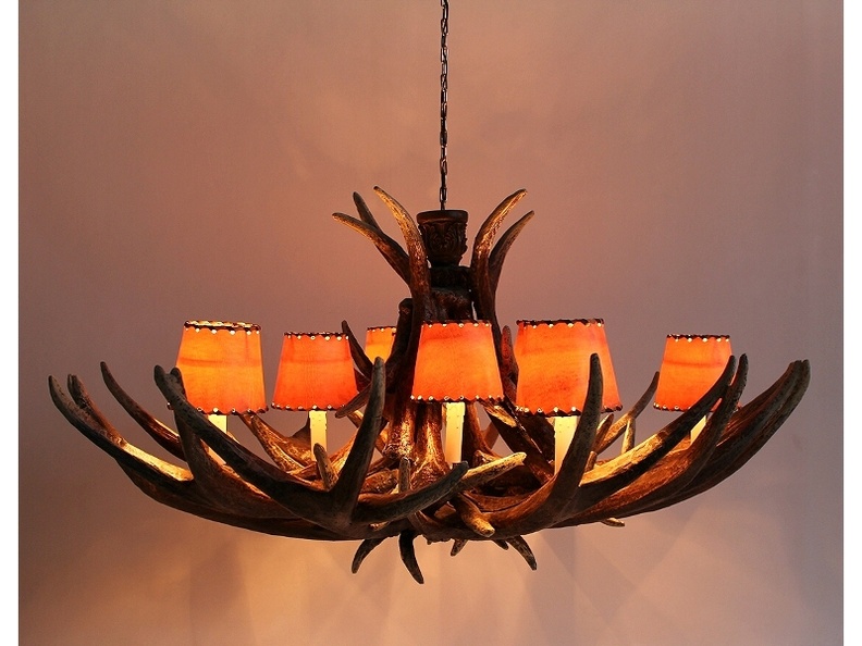 JBF069_ANTLER_HORN_CHANDELIER_WITH_10_LAMPS_LEATHER_LAMPSHADES__2.JPG