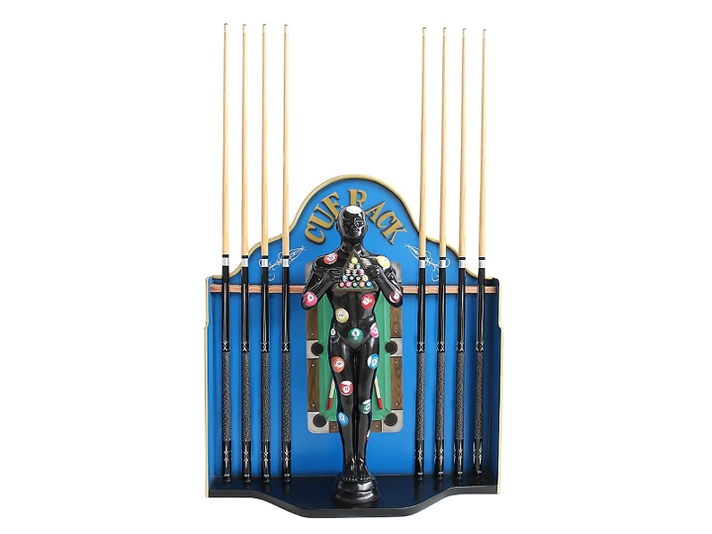 JBH086_HAND_PAINTED_CUE_RACK_FAMOUS_OSCAR_STATUE_POOL_TABLE_INLAY_HOLDS_8_CUES.JPG