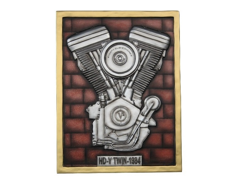 N6236_3D_EMBOSSED_V-TWIN_ENGINE_ON_RED_BRICK_EFFECT_WALL_MOUNTED_1.JPG