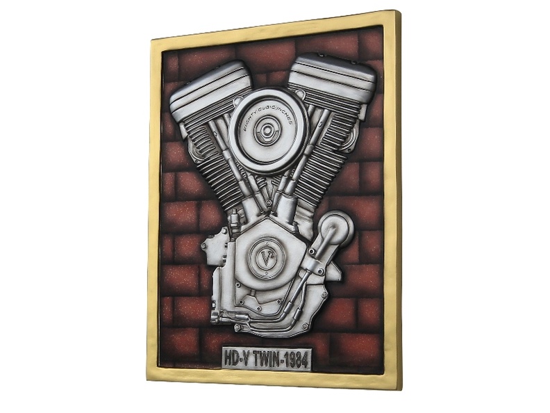 N6236_3D_EMBOSSED_V-TWIN_ENGINE_ON_RED_BRICK_EFFECT_WALL_MOUNTED_2.JPG