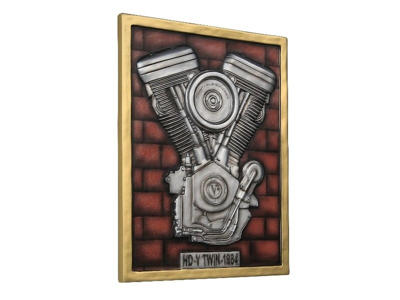 N6236_3D_EMBOSSED_V-TWIN_ENGINE_ON_RED_BRICK_EFFECT_WALL_MOUNTED_3.JPG