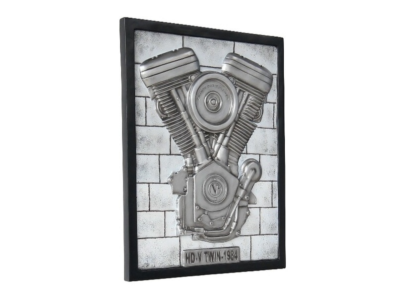 N6237_3D_EMBOSSED_V-TWIN_ENGINE_ON_SILVER_BRICK_EFFECT_WALL_MOUNTED_3.JPG
