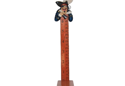 B0417 FUNNY CAPTAIN HOOK PIRATE HOW TALL ARE YOU RULER ON A BASE 1