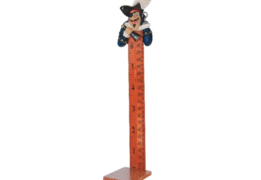 B0417 FUNNY CAPTAIN HOOK PIRATE HOW TALL ARE YOU RULER ON A BASE 2