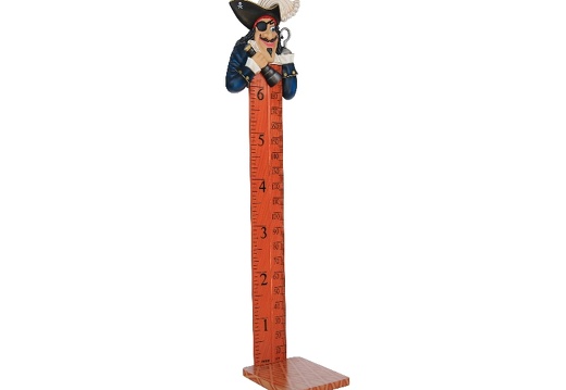 B0417 FUNNY CAPTAIN HOOK PIRATE HOW TALL ARE YOU RULER ON A BASE 3