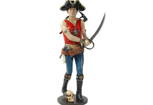 JBP038 LIFE SIZE FEMALE PIRATE WITH SWORD AXE 1